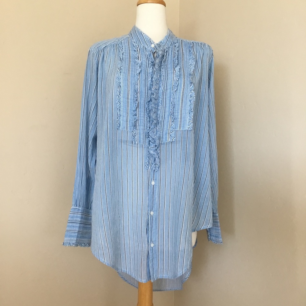 Free People FP One Shirt “Montana” Blue Size XS